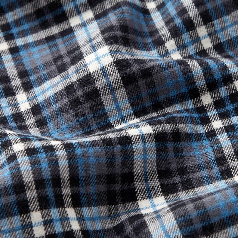 Flanel Schotse ruit – zwart/blauw,  image number 2