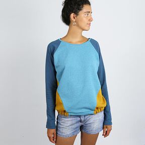 FRAU LILLE - raglansweater met diagonale deelnaden, Studio Schnittreif | XS - XXL, 