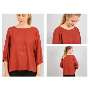 FRAU HOLLY - wijde blouse met geplooide mouwzoom, Studio Schnittreif | XS - XXL, 