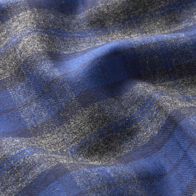 Flanel klassieke ruit – blauw/donkergrijs,  image number 2