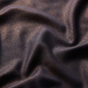 Stretch gabardine glitters – nachtblauw/brons, 