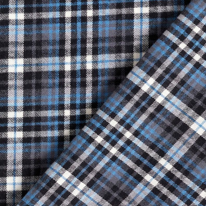 Flanel Schotse ruit – zwart/blauw,  image number 4