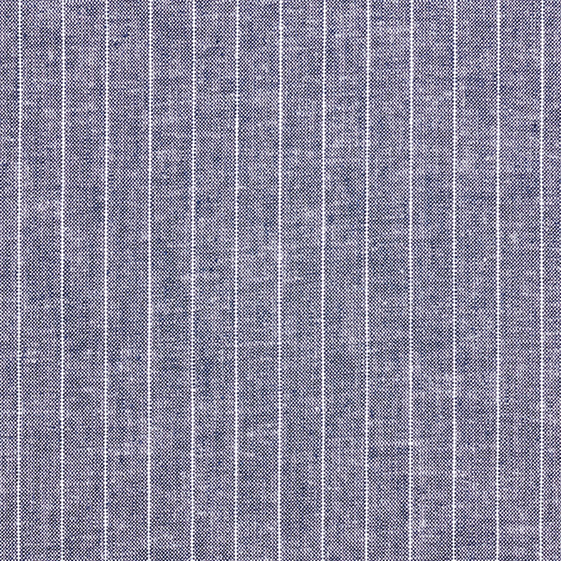 Linnen-viscosemix naaldstrepen – marineblauw,  image number 1