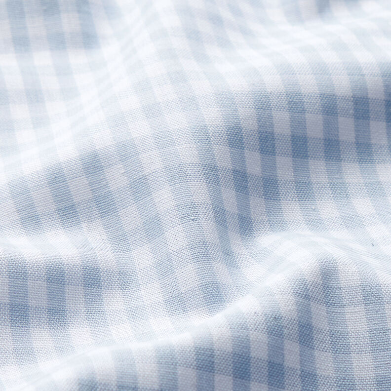 Katoenen stof Vichy ruit 0,5 cm – licht jeansblauw/wit,  image number 2