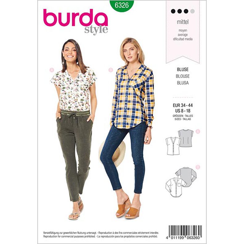 Hemdblouse, Burda 6326 | 34 - 44,  image number 1