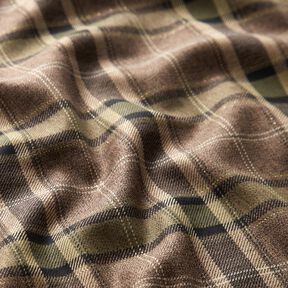 Flanel viscose metallic garen – bruin/kaki, 