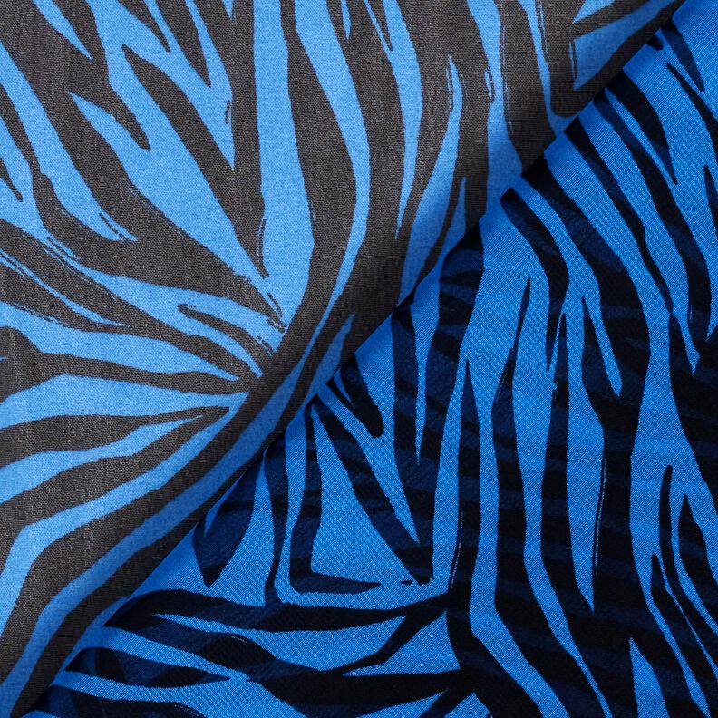 Chiffon zebrastrepen – blauw/zwart,  image number 4