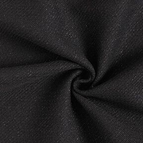 Kostuumstof glitter diagonale structuur – zwart, 