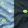 Katoenjersey Glow-in-the-dark smiley – jeansblauw,  thumbnail number 3