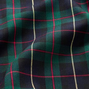 Viscosemix tartan ruit – dennengroen/zwart, 