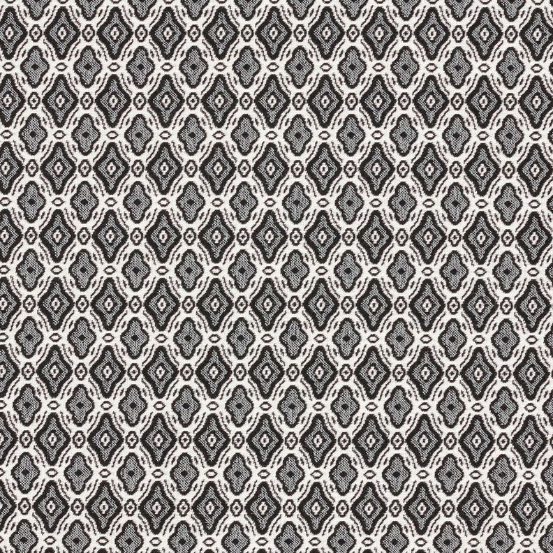 Stretch Jacquard Viscosemix edele ruiten – ecru/grijs,  image number 1