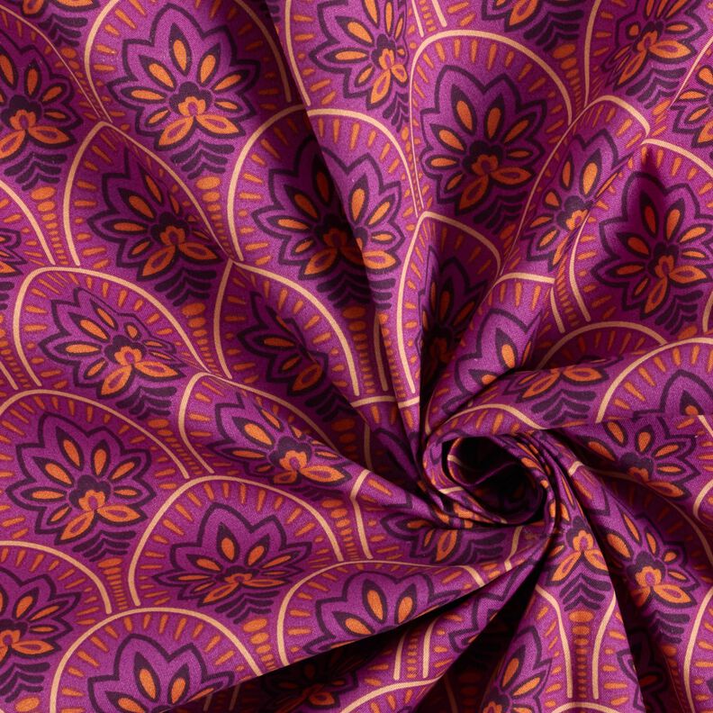 Gecoate katoen Abstracte vakken – purper,  image number 4