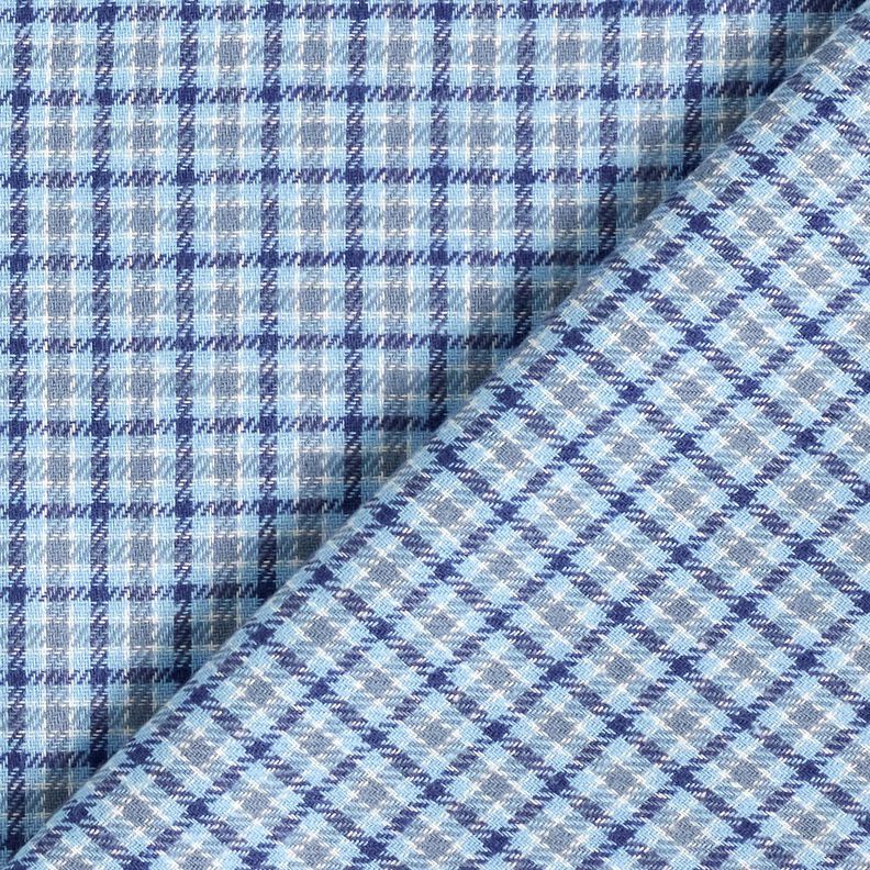 Flanel kleurrijke Glencheck – lichtblauw/marineblauw,  image number 4