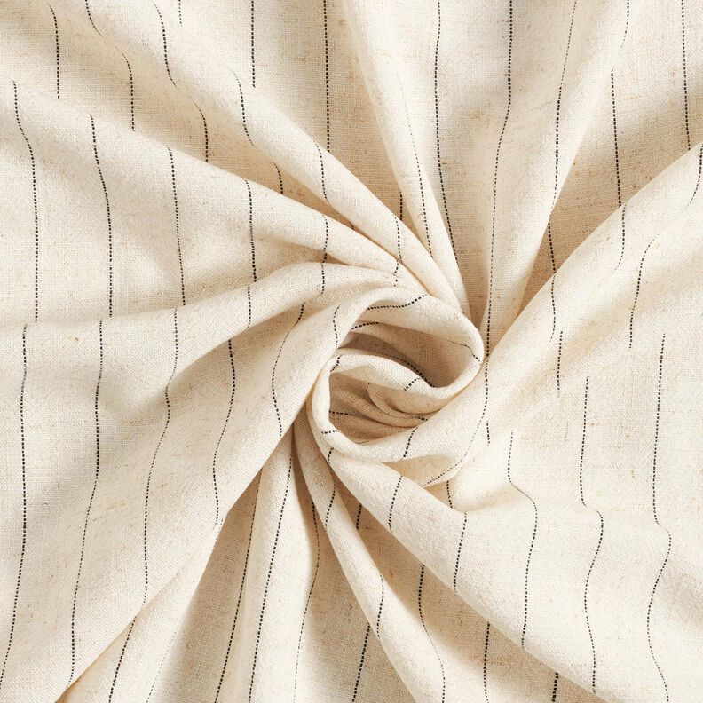 Viscose-linnen-crêpe brede naaldstrepen – beige,  image number 3