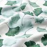 GOTS Katoenjersey Digitale print ginko – wit/eucalyptus,  thumbnail number 2