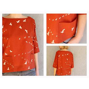 FRAU AIKO - korte blouse met zakken, Studio Schnittreif | XXS - L, 