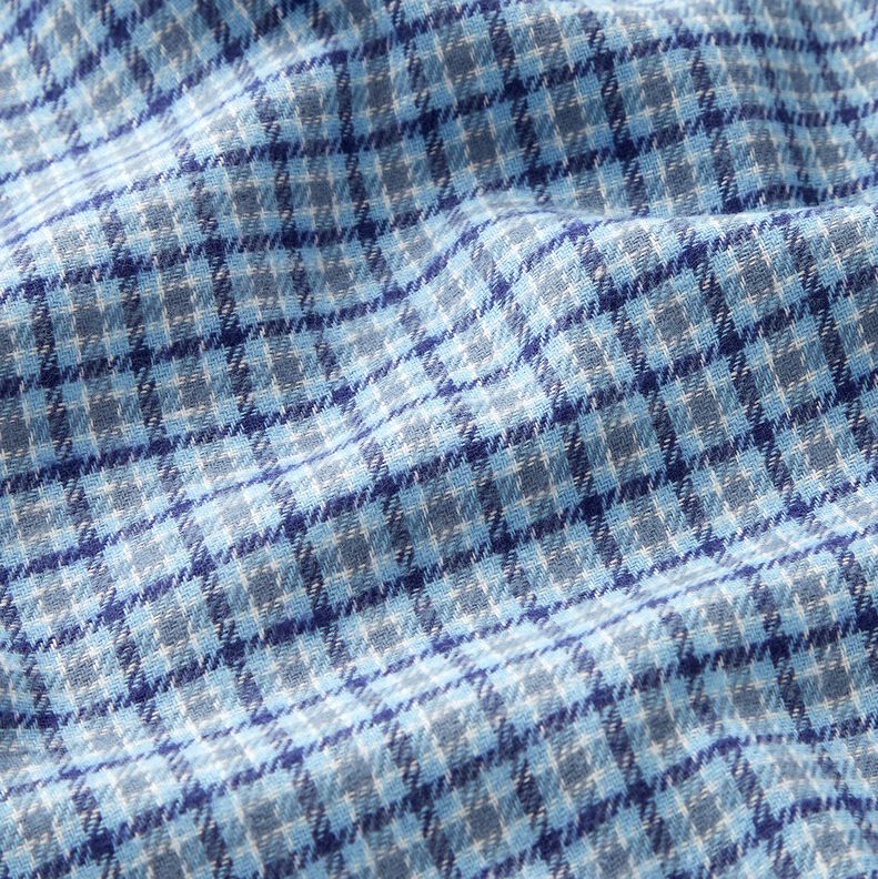 Flanel kleurrijke Glencheck – lichtblauw/marineblauw,  image number 2