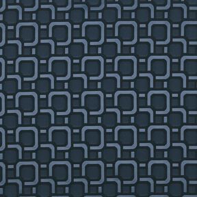 Voeringstof Jacquard Retropatroon – marineblauw, 