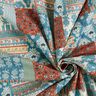 Katoenen stof Cretonne bloemen patchwork – blauw,  thumbnail number 3