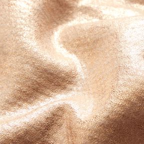 Mantelstof bontzijde en gouden glans – cashew/rosé goud metallic, 