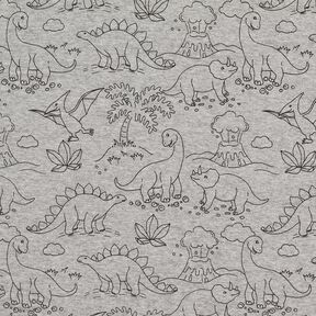 Alpenfleece Dino's – zilver/zwart, 