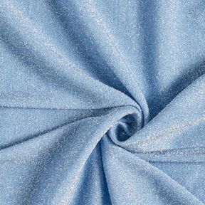 Jersey stof lamettaglitter glamour – lichtblauw, 