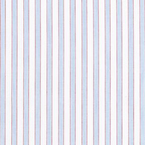 Katoenen stof tweekleurige strepen – wit/lichtblauw, 