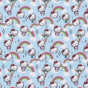 Katoenpopeline Hello Kitty-regenbogen Licentiestof | SANRIO – hemelsblauw, 