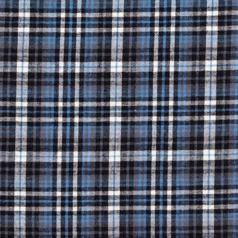 Flanel Schotse ruit – zwart/blauw,  image number 1