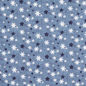 Sweatshirt geruwd Sneeuwvlokjes en sterren Digitaal printen – blauwgrijs, 